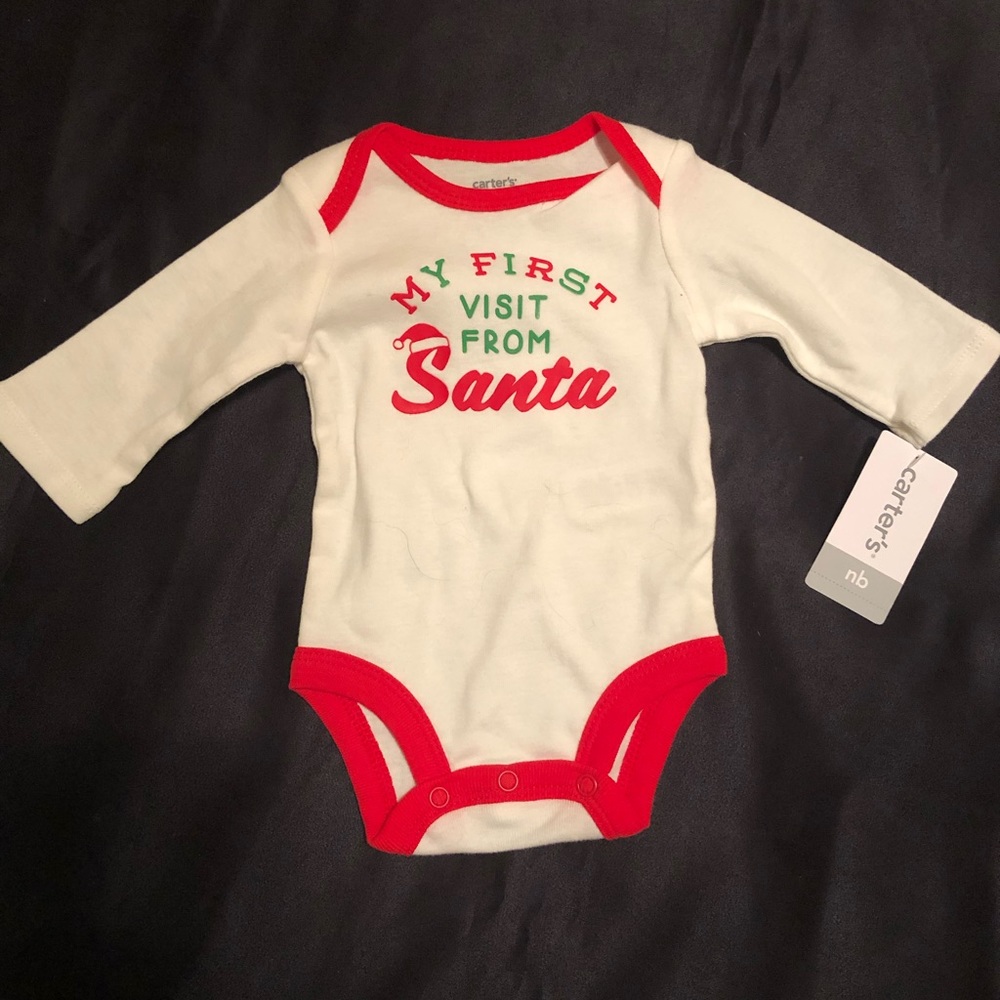 CARTERS “My First Visit From Santa” Onesie